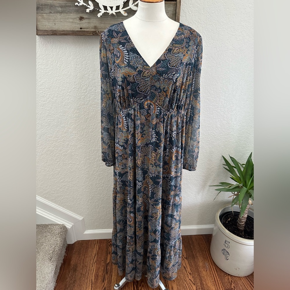 Stitch Fix Les Serein Janice Mesh Long Sleeve Dress ladies 1X NWT